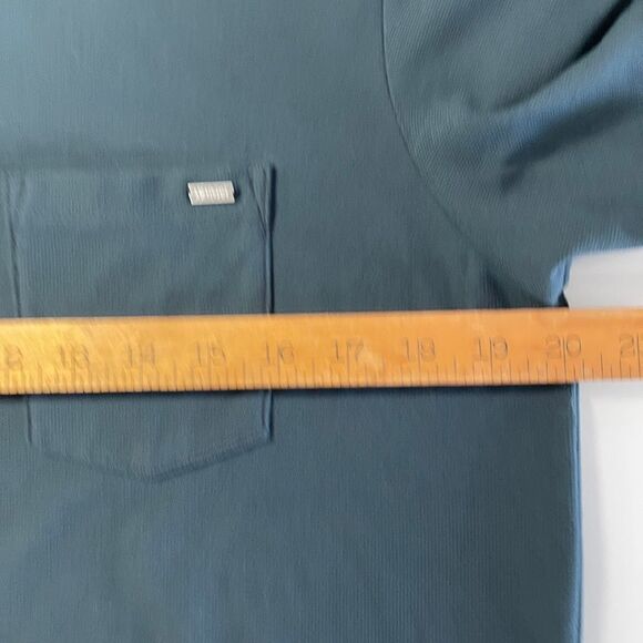 Vouri Blue Green Ace Performance Oregano Short Sleeve Polo Shirt Size Medium - Picture 6 of 8